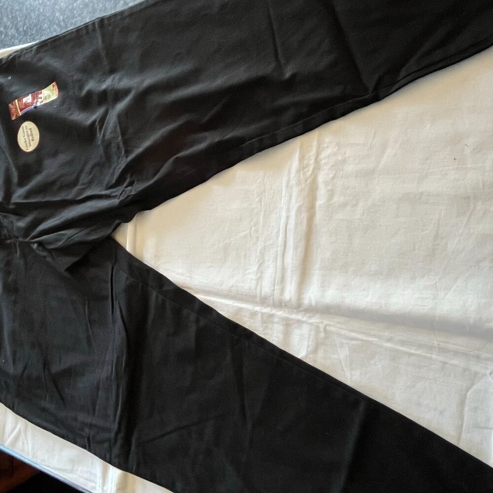 Faded Glory Women Chino Pants Black Size 18WP Belt Loops 5 Working Pockets